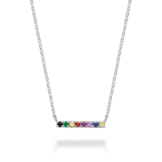 coach rainbow bar necklace