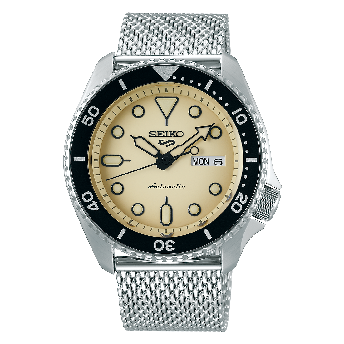 SEIKO 5 SPORTS AUTOMATIC WATCH IN BEIGE DIAL SRPD67K1