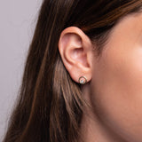 Round Illusion Diamond Stud Earrings