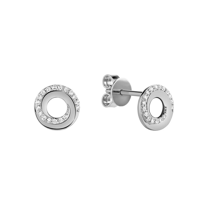 Wirl Diamond Stud Earrings