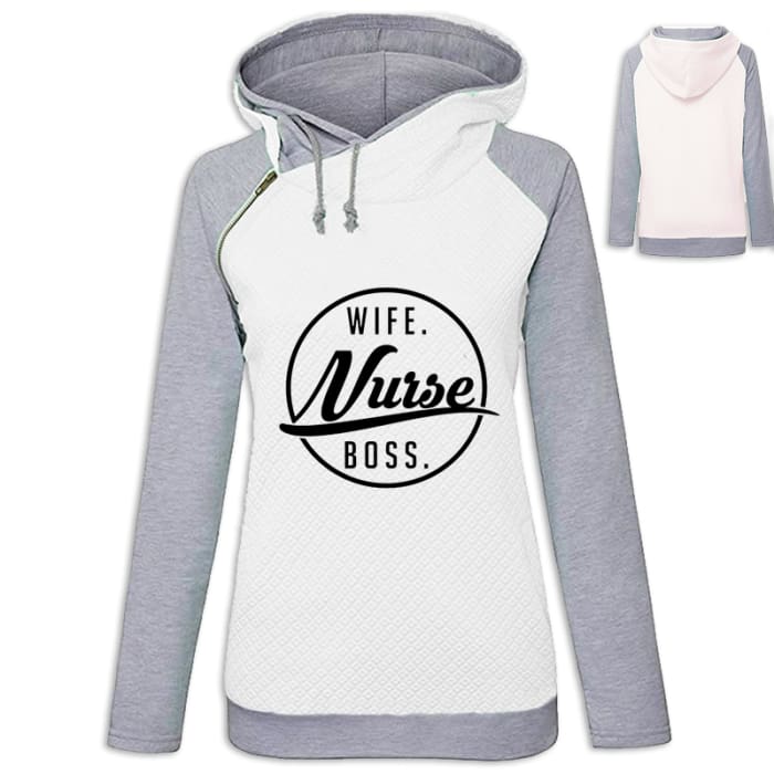 boss hoodie white