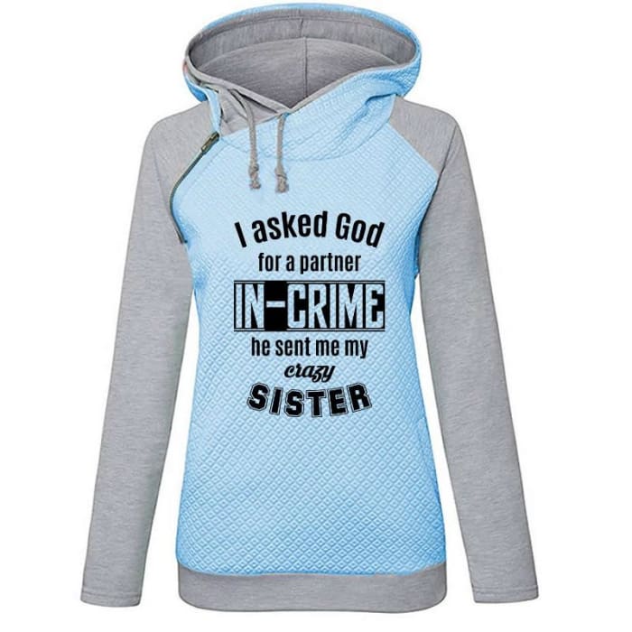 sisters hoodie blue