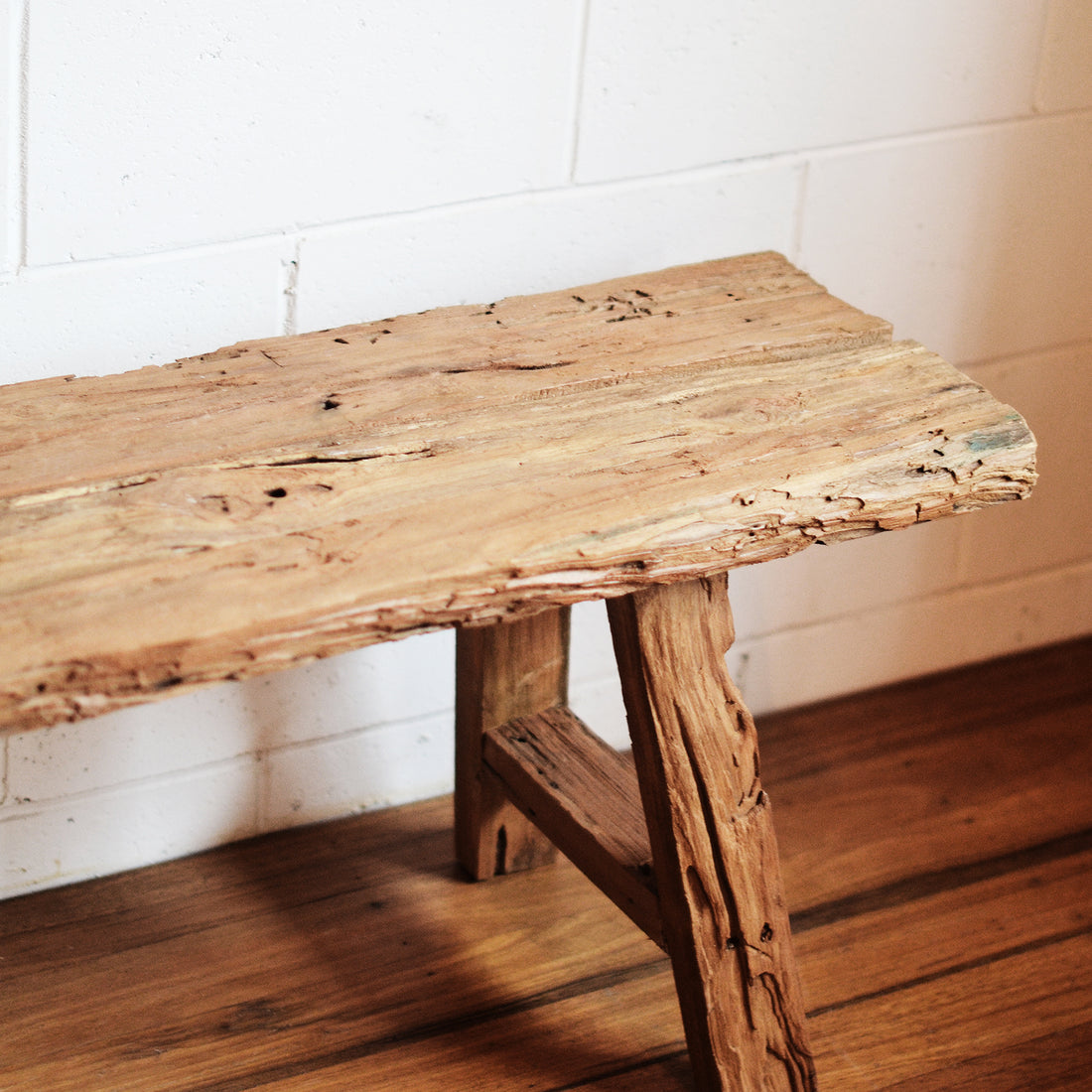 rustic timber bench seats