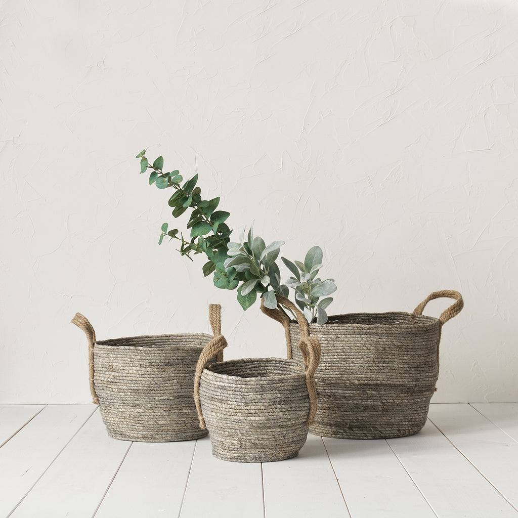 Grey Jute Baskets