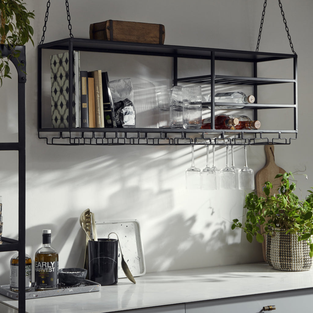 DIY Hanging Kitchen Shelf