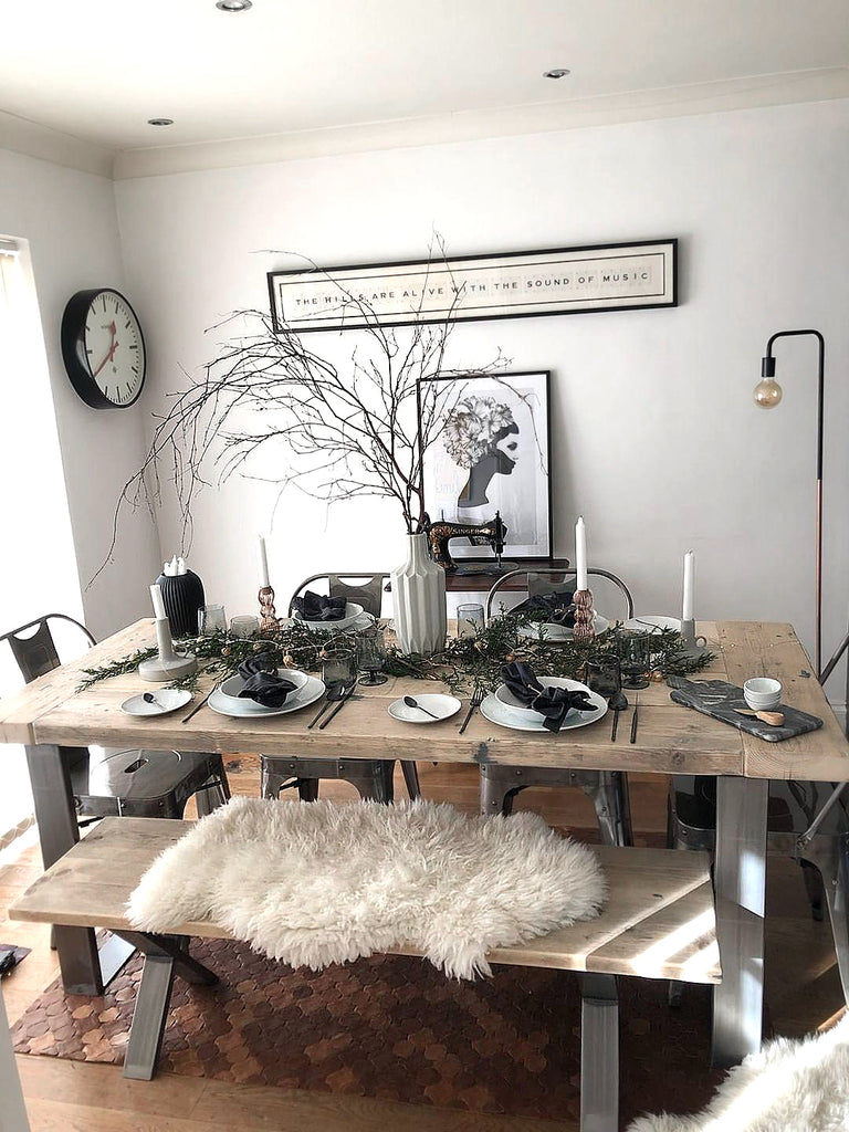 Scandi Industrial dining table