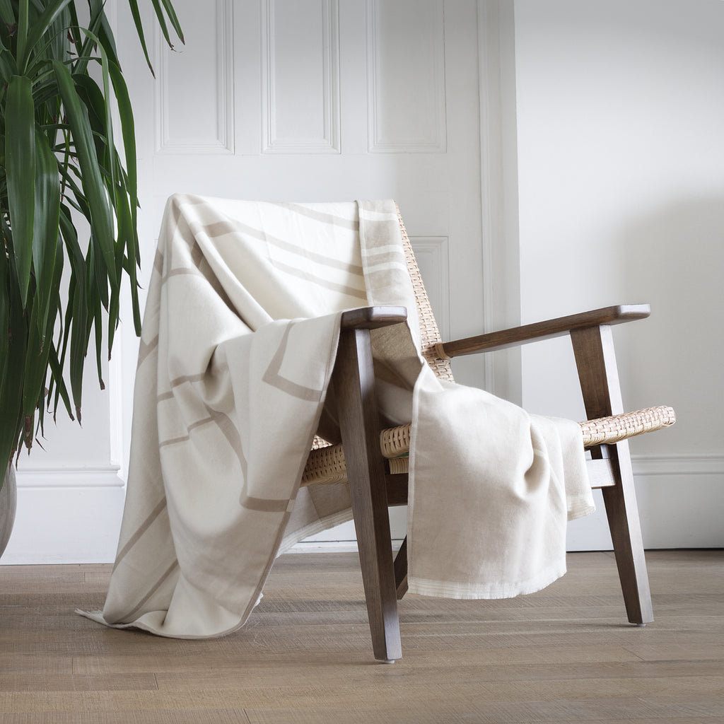 Beige Cotton Throw