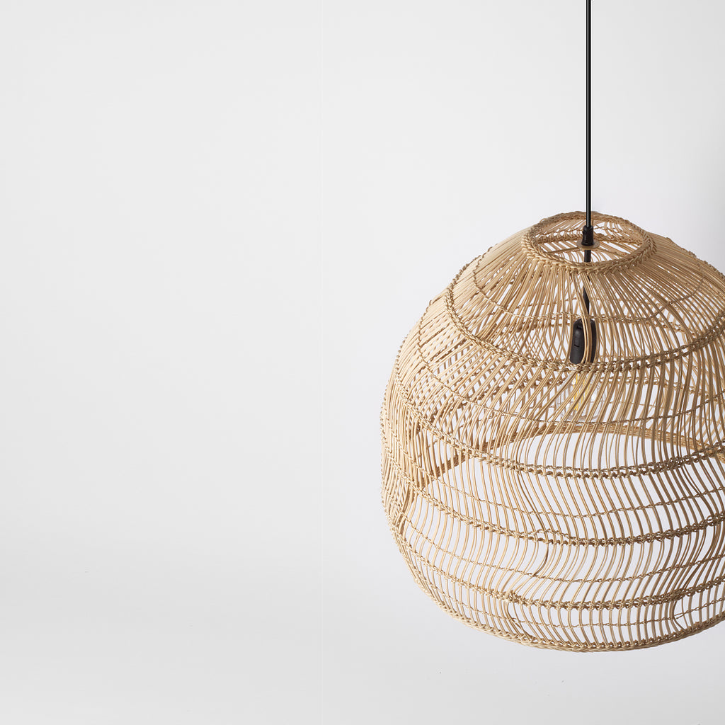 big rattan lamp shade