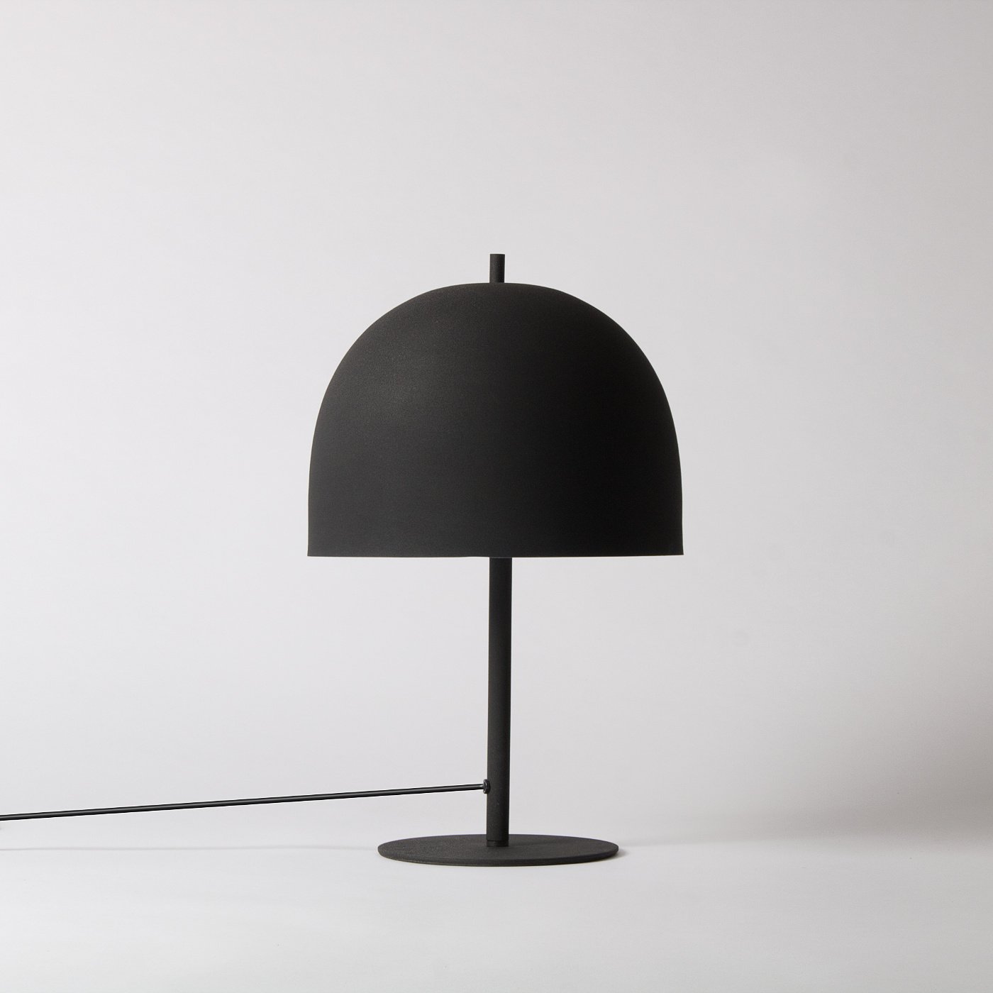 Owler Matte Black Dome Table Lamp 