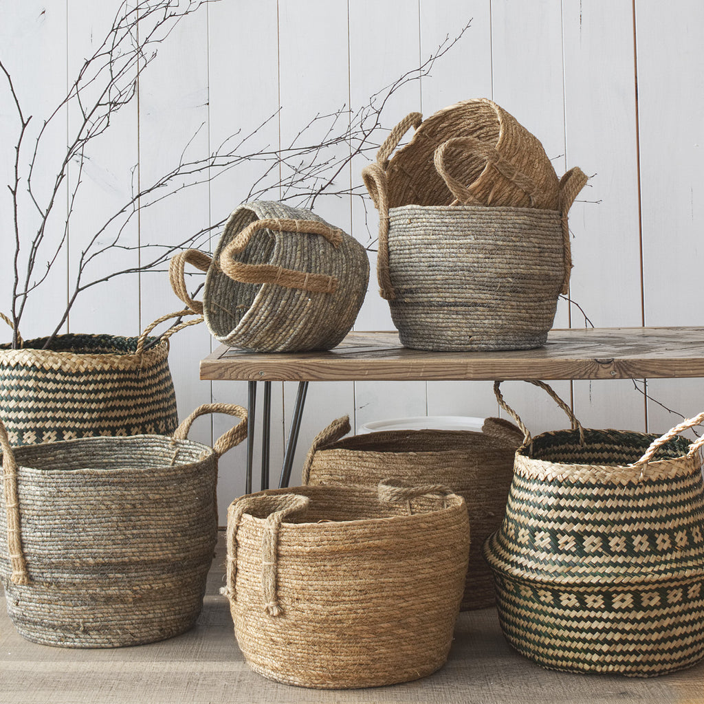 Natural Seagrass Plant Basket, Set of 3 | Vaunt Design