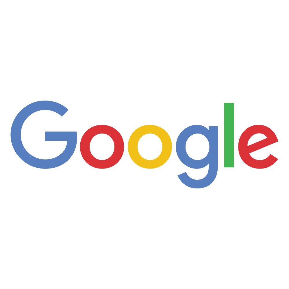 'Google logo with colorful letters.'