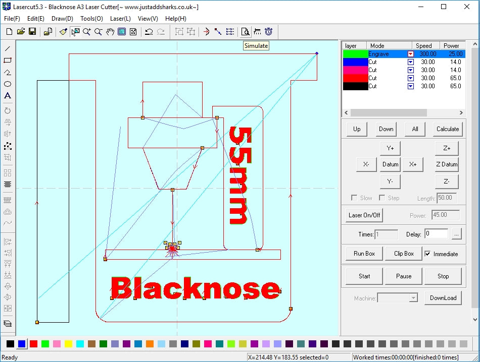 simulating the cut