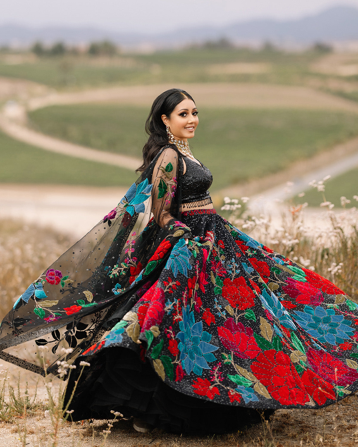 Jessica Aynapudi in the Israt Lehenga by Seema Gujral at KYNAH