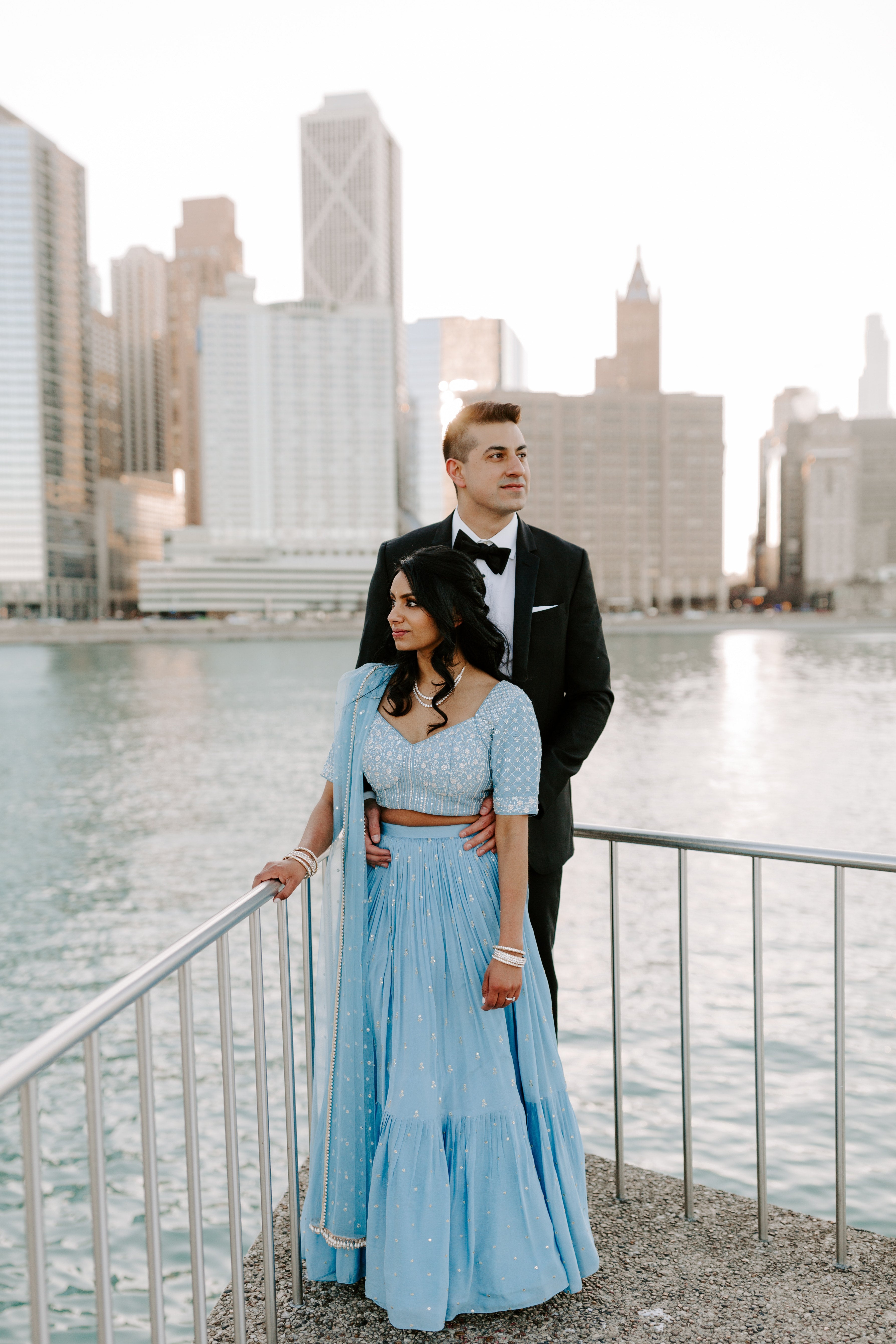 Medha Sataluri in Chamee and Palak's Blue Mirror Isabella Lehenga