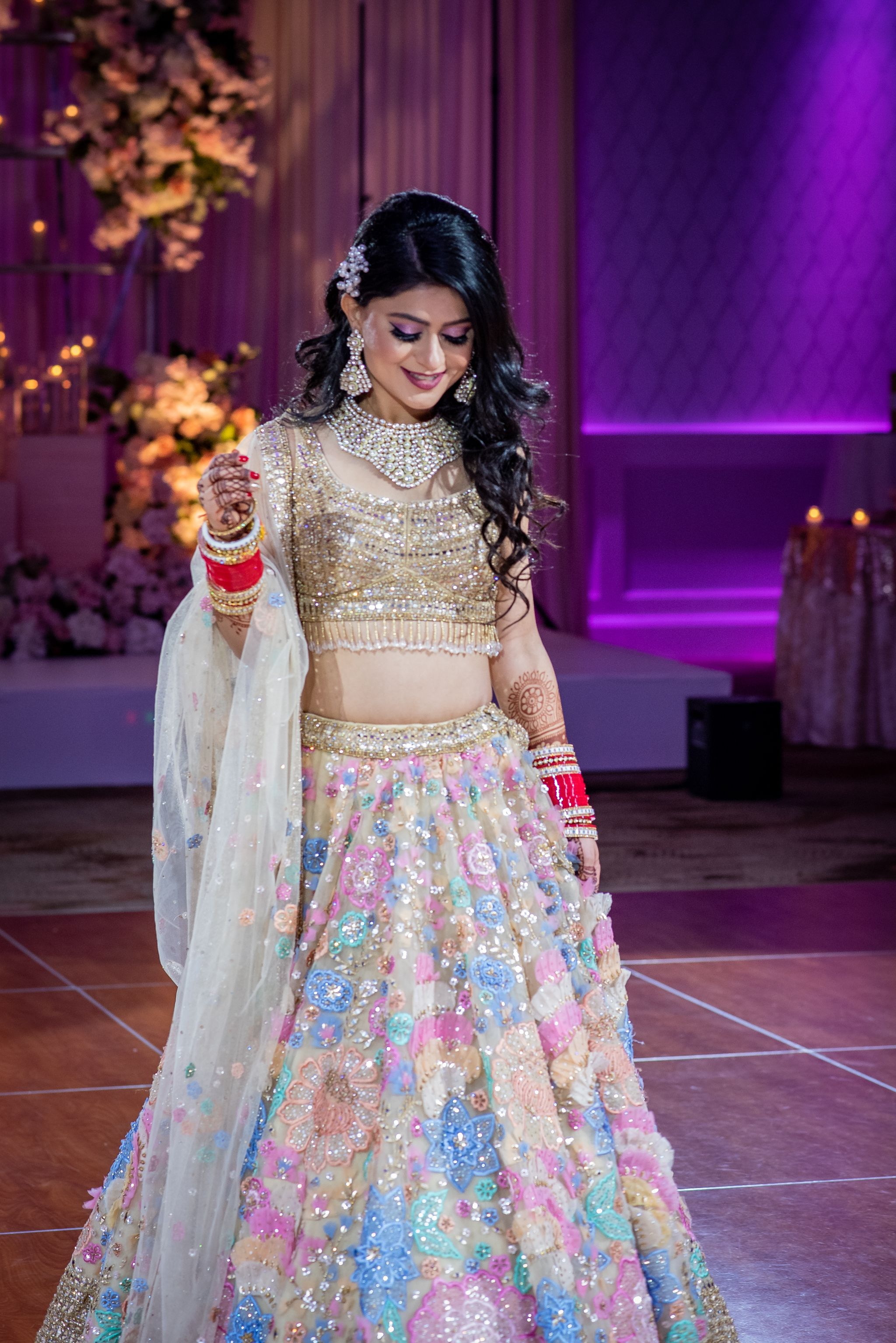 Aditi Lamba in Seema Gujral’s Nessa Lehenga