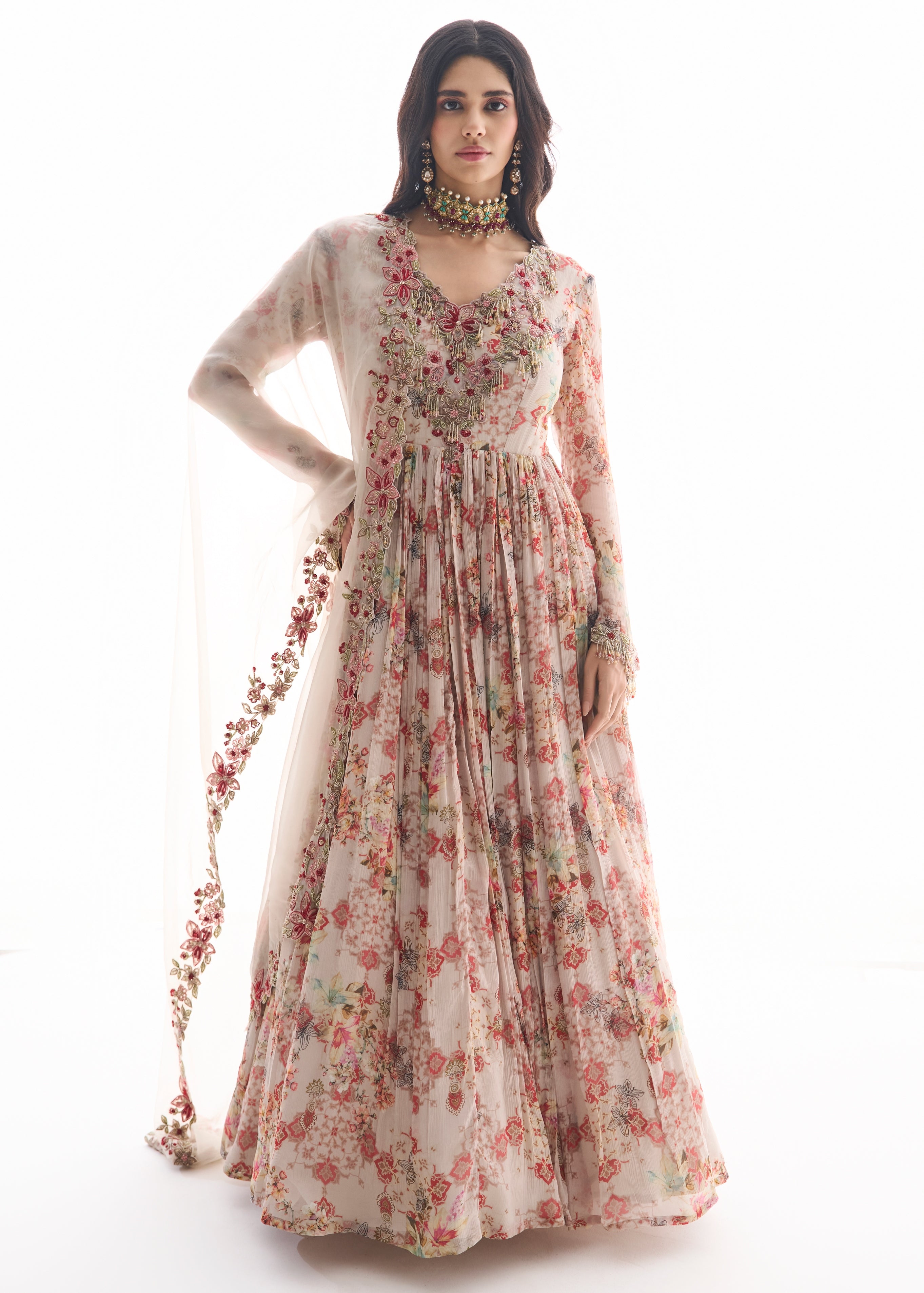 Aksah Anarkali Set