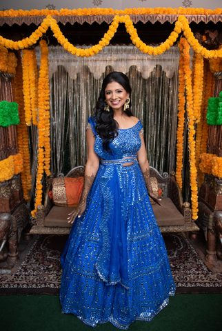 Pranali in the Saffron Lehenga