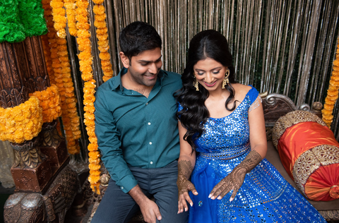 The Bride and Groom at their Sangeet