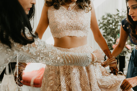 Metallic Rose Gold Lehenga