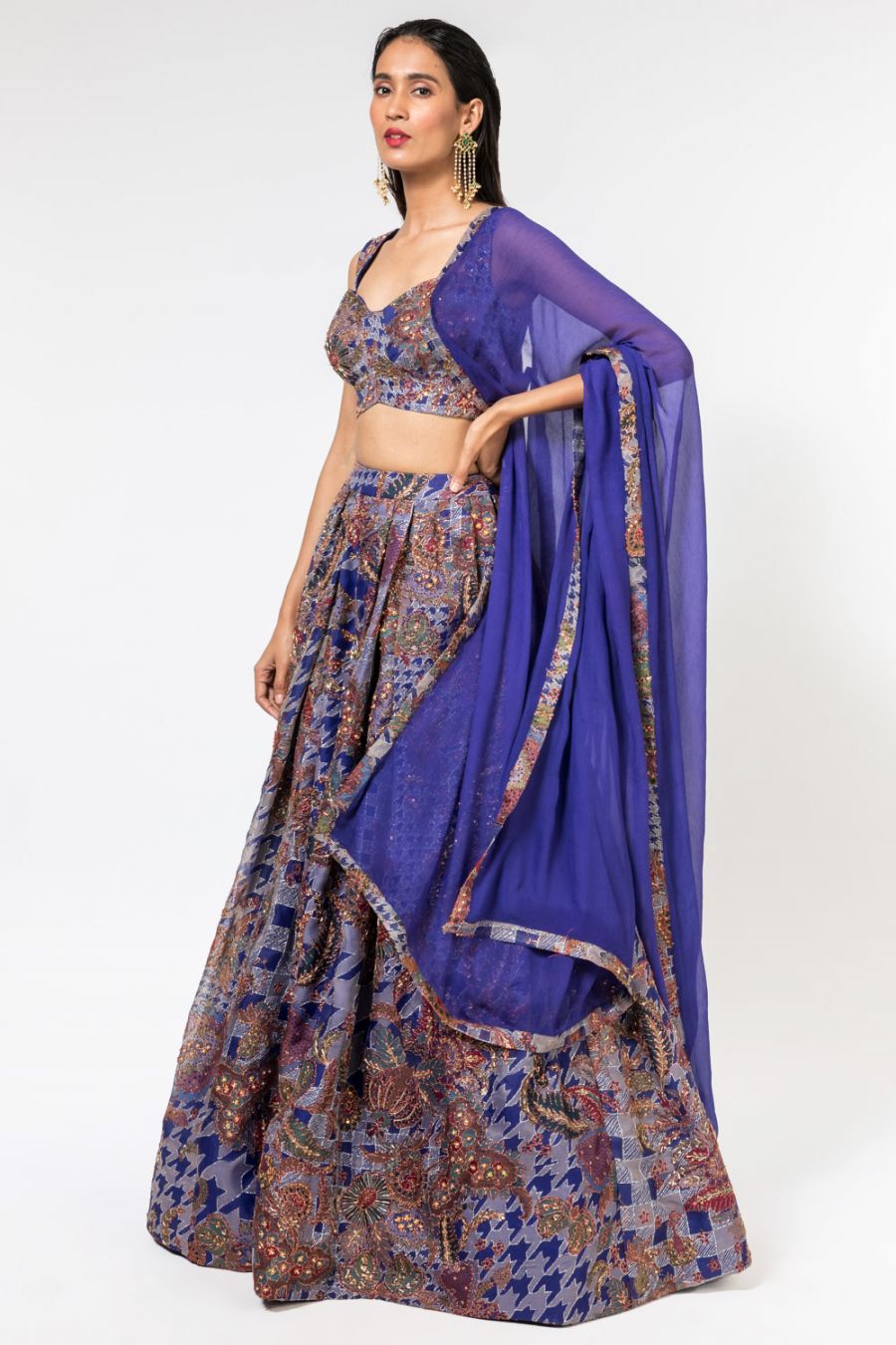 Violet Juna Printed Lehenga Set | Aisha Rao