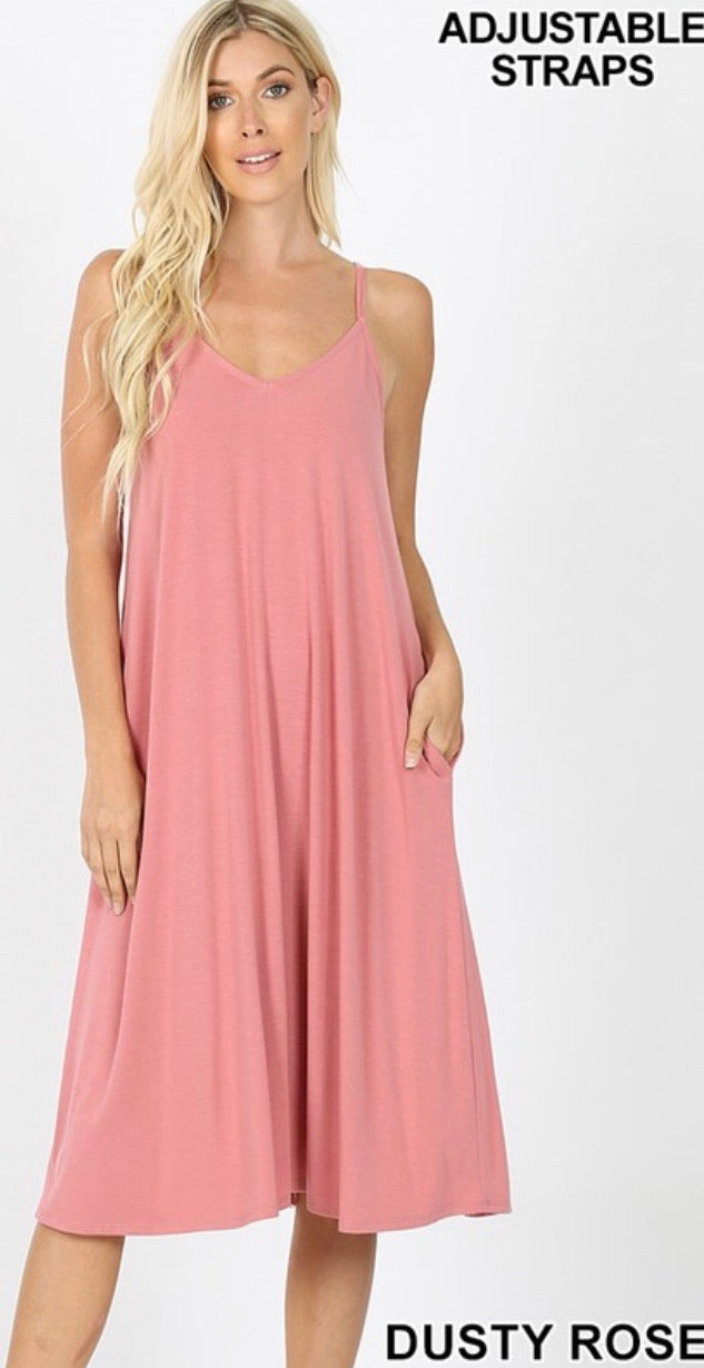 dusty rose summer dress