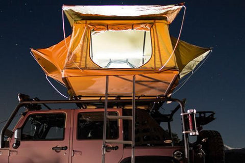 smittybilt roof top tent with led light