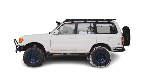 Side View Of The Sherpa 80 Series Landcruiser Low Profile Roof Rack