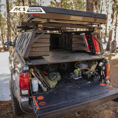 truck bed rack with tonneau cover