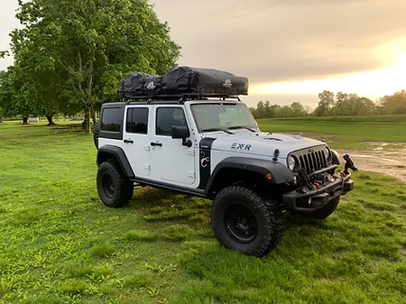 Exposed Racks 9608 Black No Drill Hard Top Roof Rack Jeep Wrangler JKU –  Off Road Tents