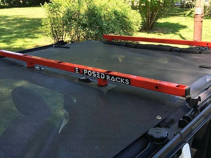 Exposed Racks 9704 Red Click-In Soft Top Roof Rack Jeep Wrangler JKU – Off  Road Tents