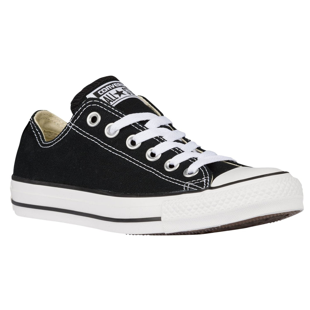 black and white converse with black laces