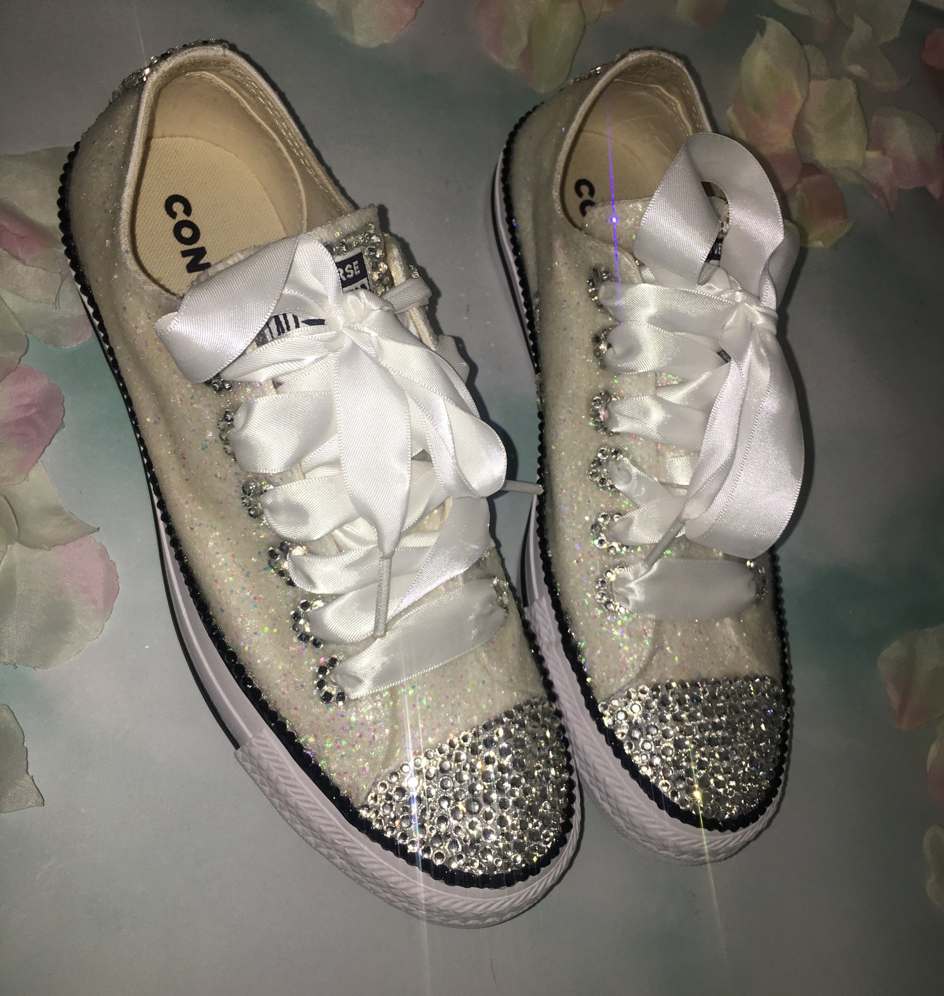 All Star Converse With Glitter Finish & Crystal Diamonds – Crystals By ...