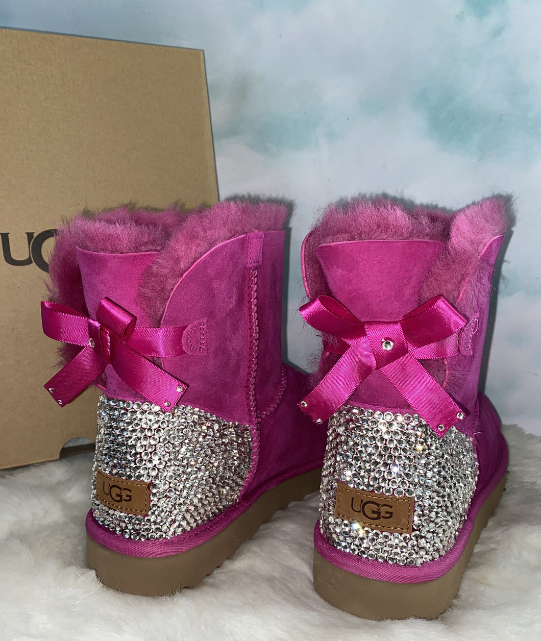 hot pink bailey bow uggs