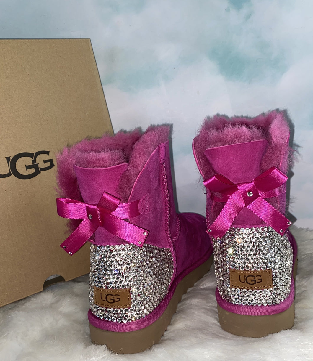 glitter uggs with bows