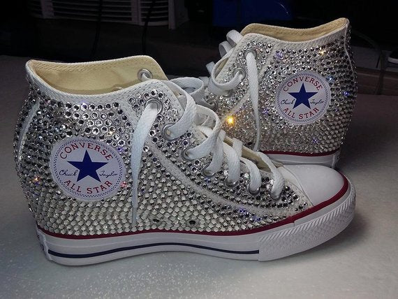 sparkly converse wedges