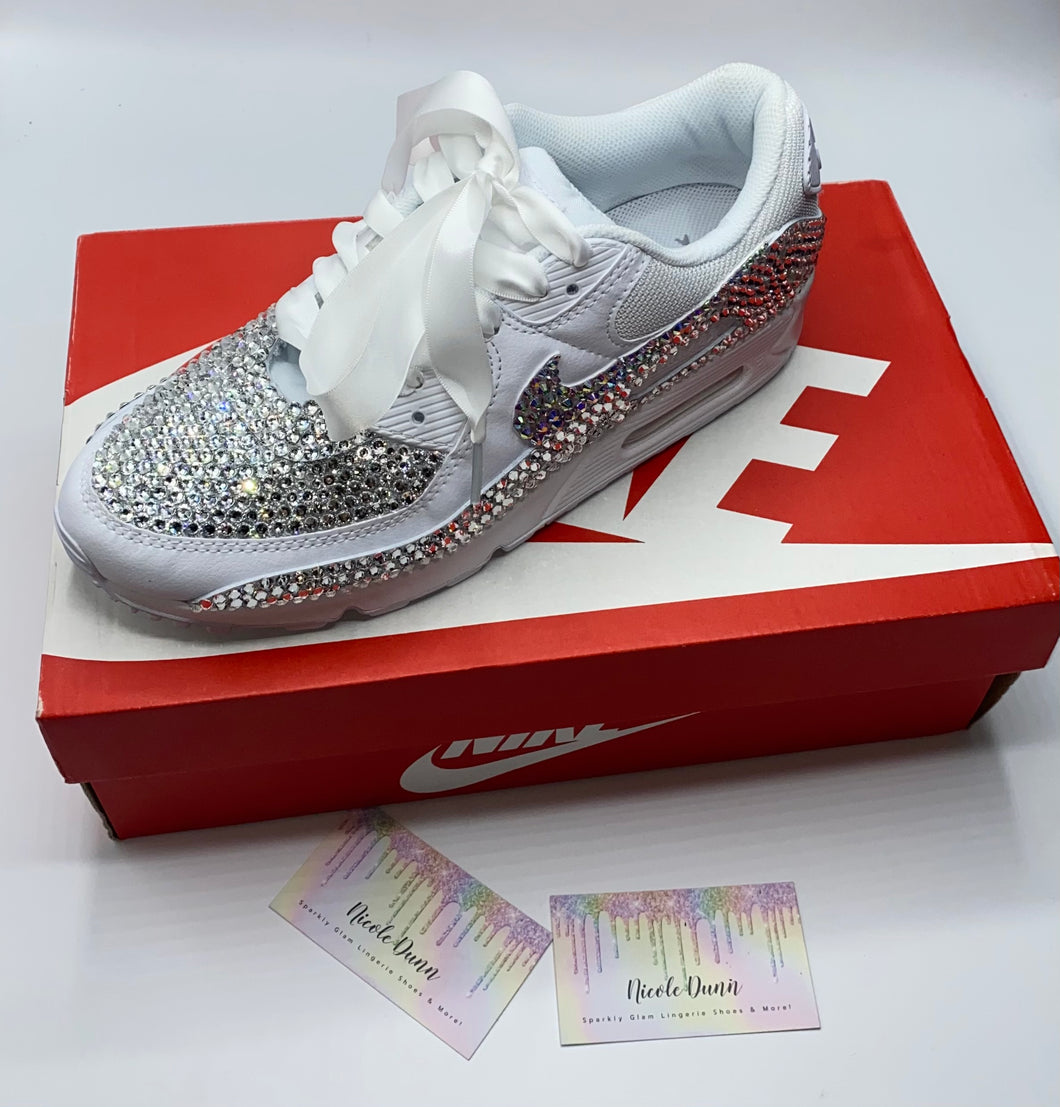 limpiar ajedrez Morbosidad Swarovski Crystal & Crystal AB Nike Air Max 90"s Level 3 – Crystals By  Nicole X Luxury Glam Shoes | Sneakers
