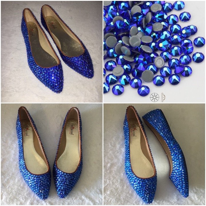 Bedazzled Ballet Pointy Style Flats In 