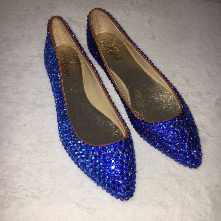 sapphire blue flats