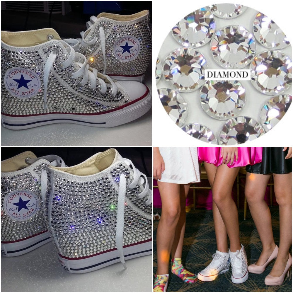 all star converse with diamonds