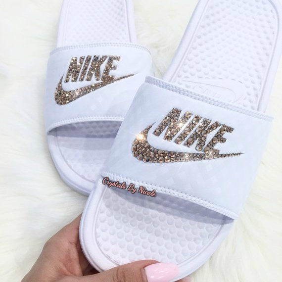 rose gold and white nikes