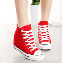 red converse wedge