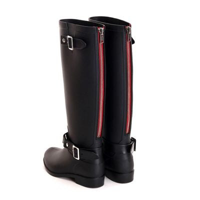 womens zipper rain boots