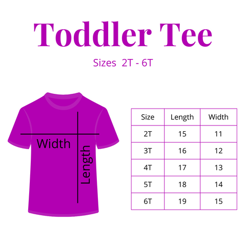 I am Unique Toddler Size Chart