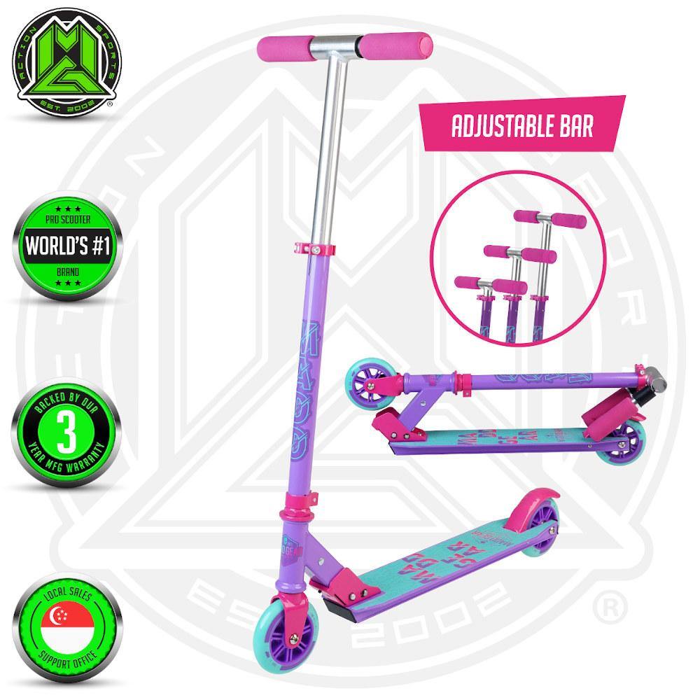 mgp alloy 100mm kick scooter pink