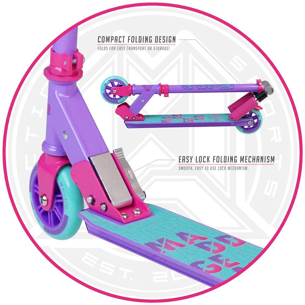 mgp alloy 100mm kick scooter pink