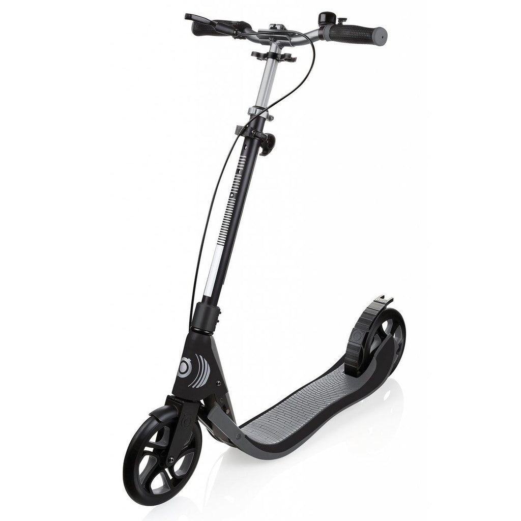 Shop Singapore Pumpanickel Sports Shop Buy Globber One NL205 Deluxe Foldable 2-Wheels Adult Kick Scooter with Hand Brake and Bell- Titanium/Charcoal Grey