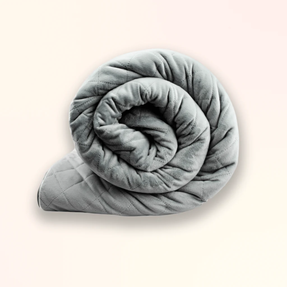 Rolled up weighted blanket