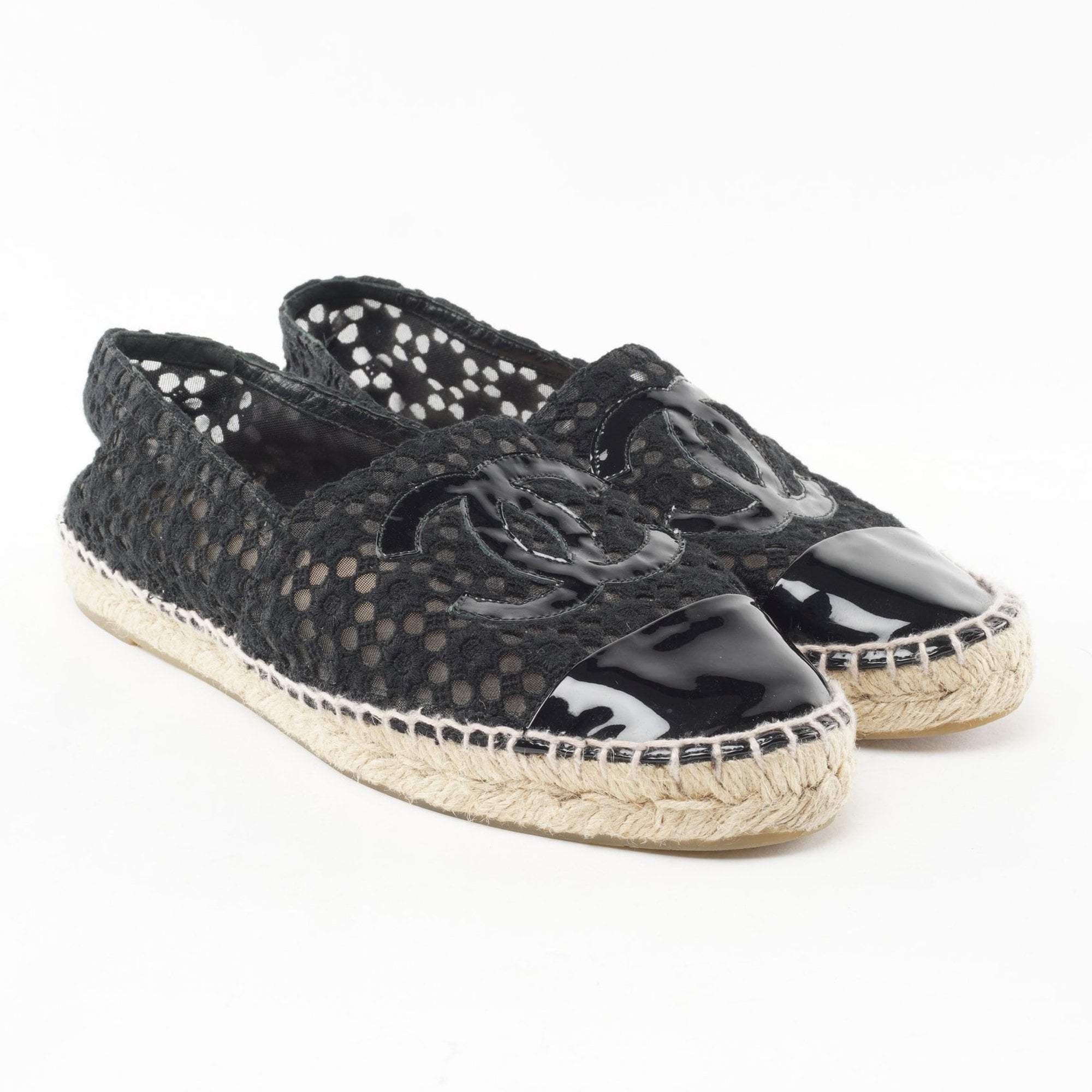 black lace espadrilles