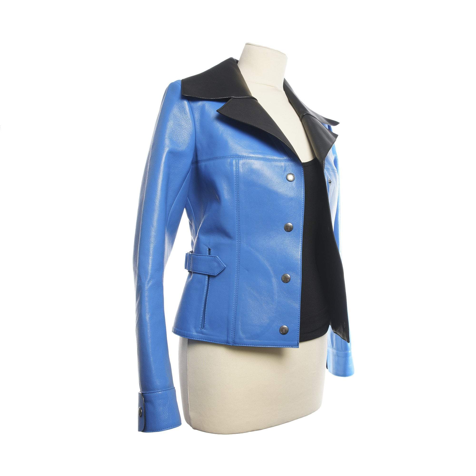 Louis Vuitton Blue Leather Biker Jacket – Garderobe
