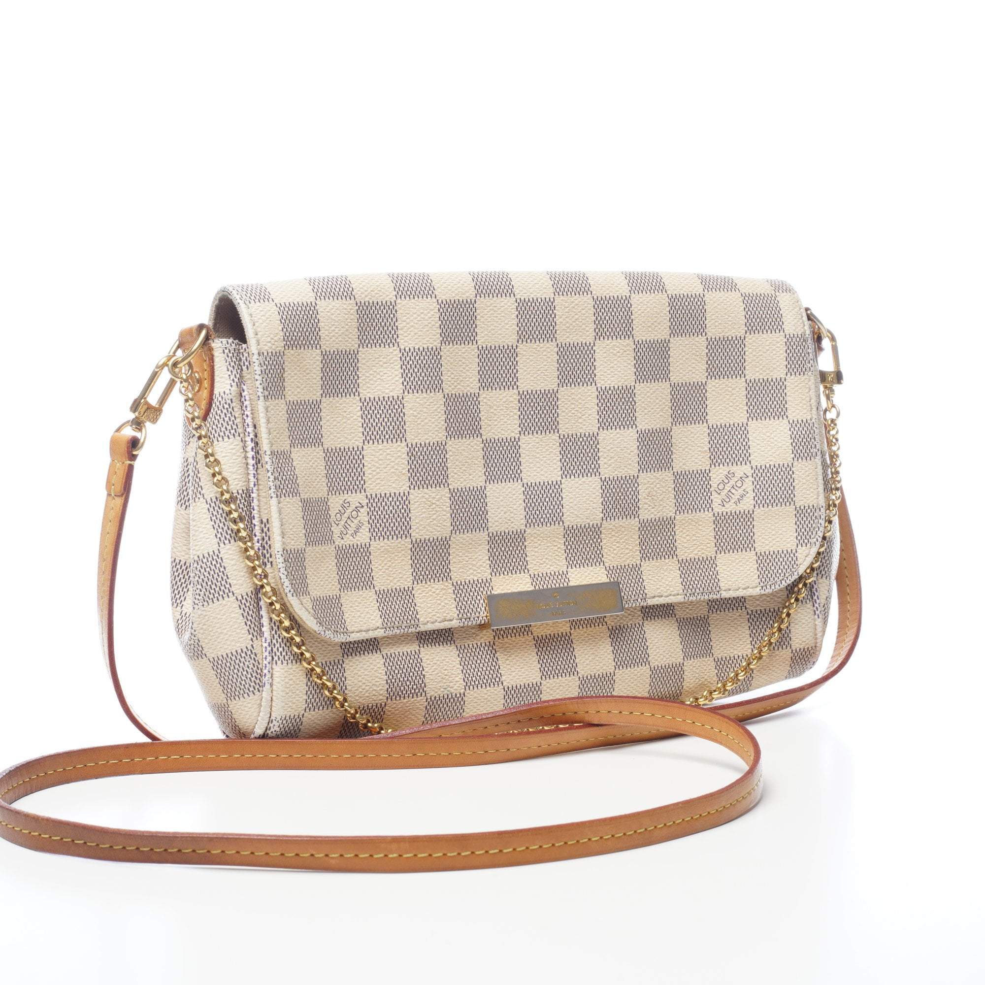 Louis Vuitton Damier Azur Coated Canvas Favorite MM Bag at 1stDibs